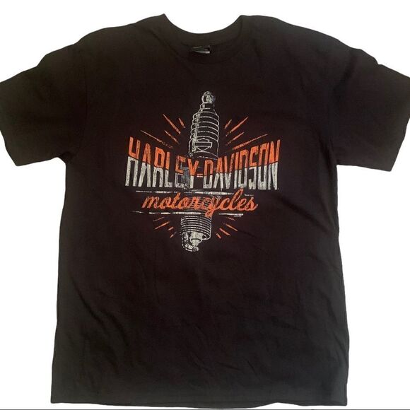 Harley Davidson Black Graphic T-shirt Riverside California Size Large - Picture 1 of 6